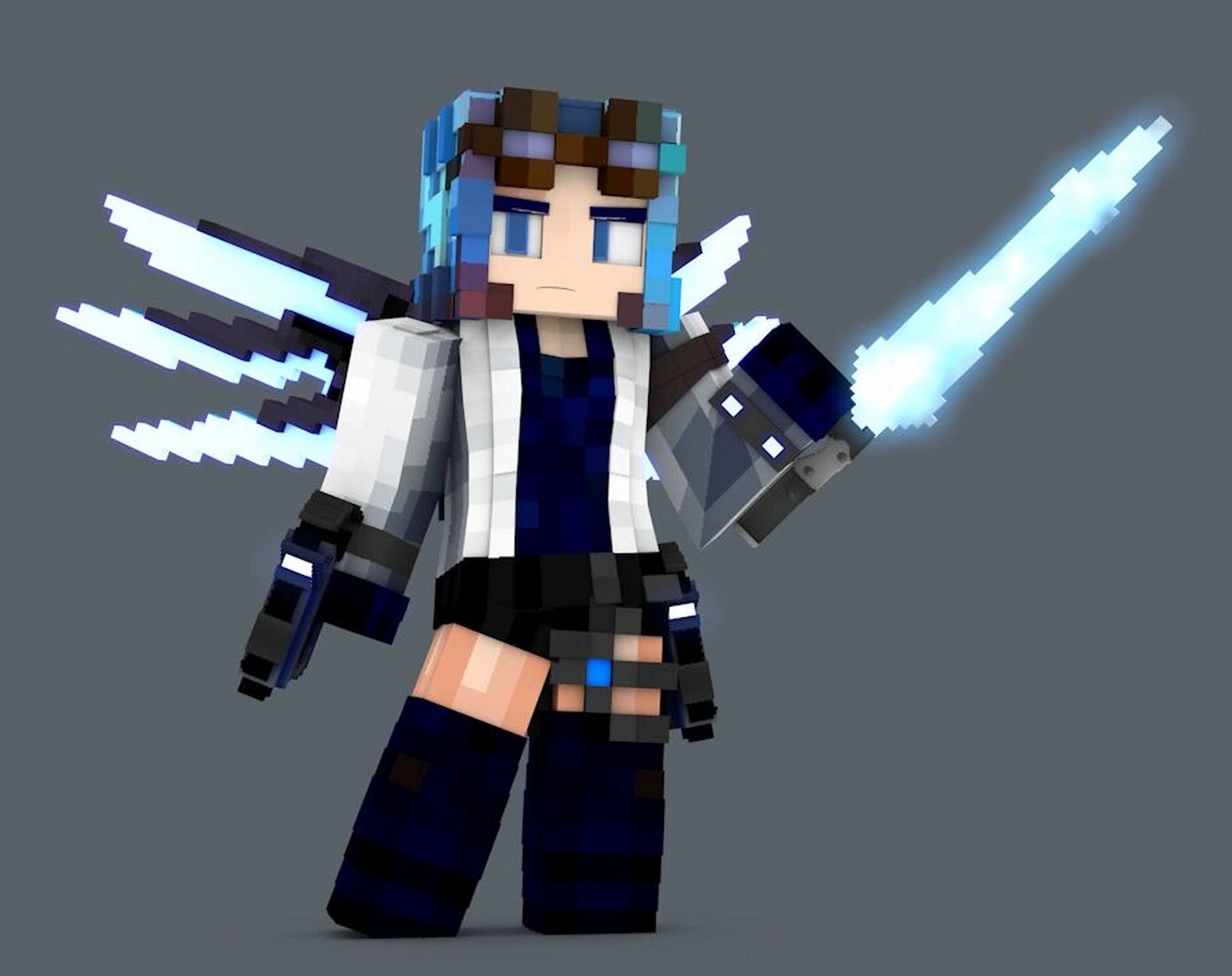 rainimator azura新建模 比以前更飙 左腿上戴的是