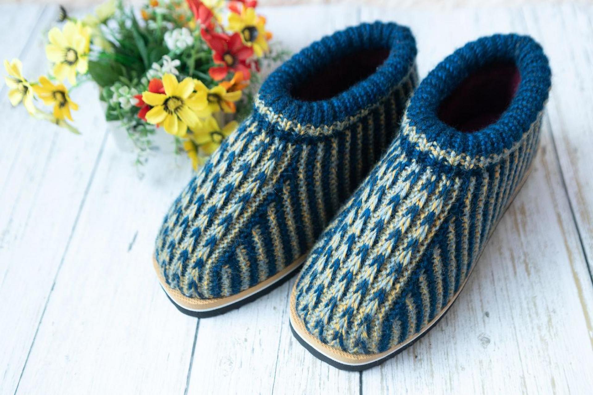 纯手工编织拖鞋 手作diy 毛衣编织教程 图文掘金计划