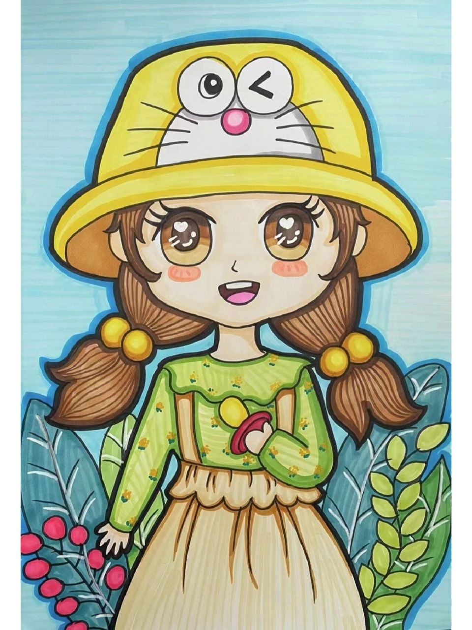 漫画可爱小女孩 开心!可参考哦,不可搬运!