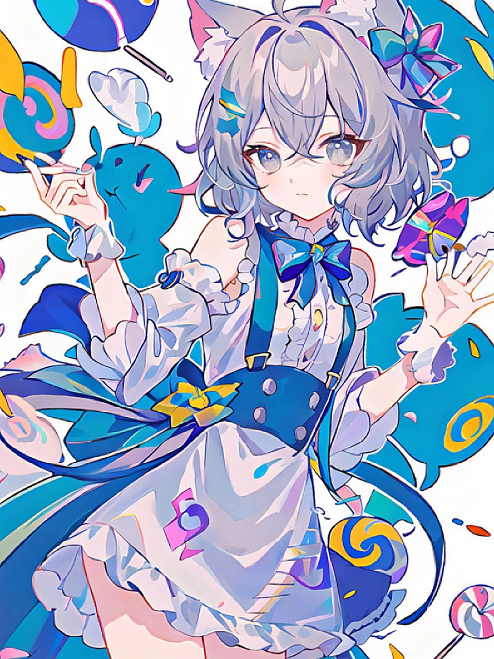 短发女孩漫画人物 猫女