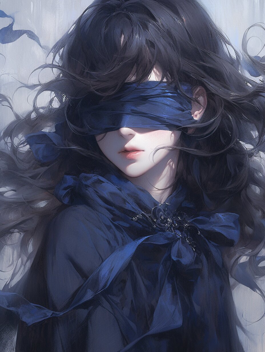 蒙眼女生头像-禁欲系