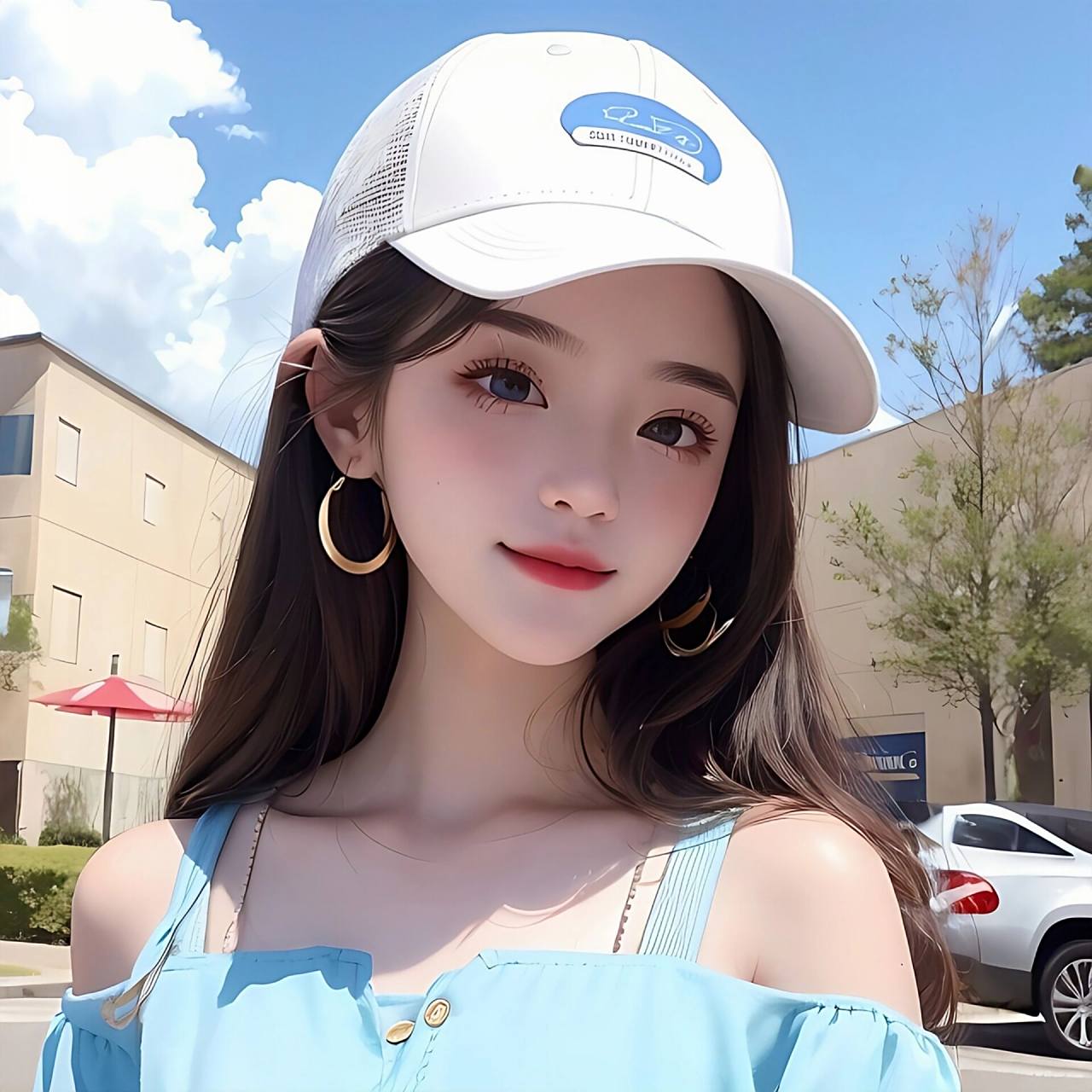 女生头像|棒球帽系列 今天是棒球帽女孩