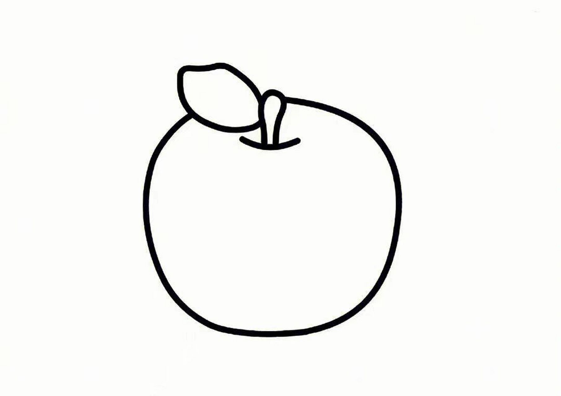 079969♀15幼儿园涂色素材分享|小班水果简笔画