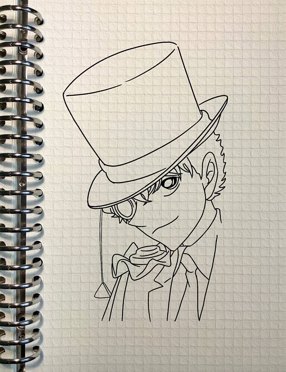 简笔画——怪盗基德(内有过程) 潘多拉不明白盒子里装的是什么所以才