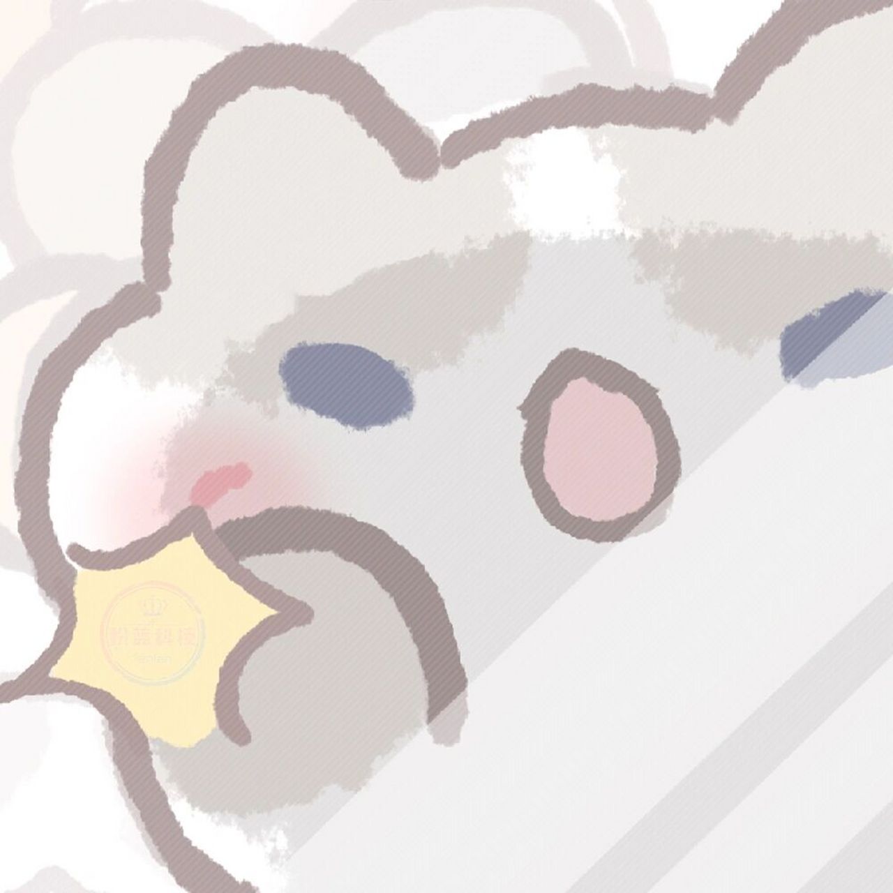 『粉蓝科技』可爱qq头像 配套主题:这像画吗