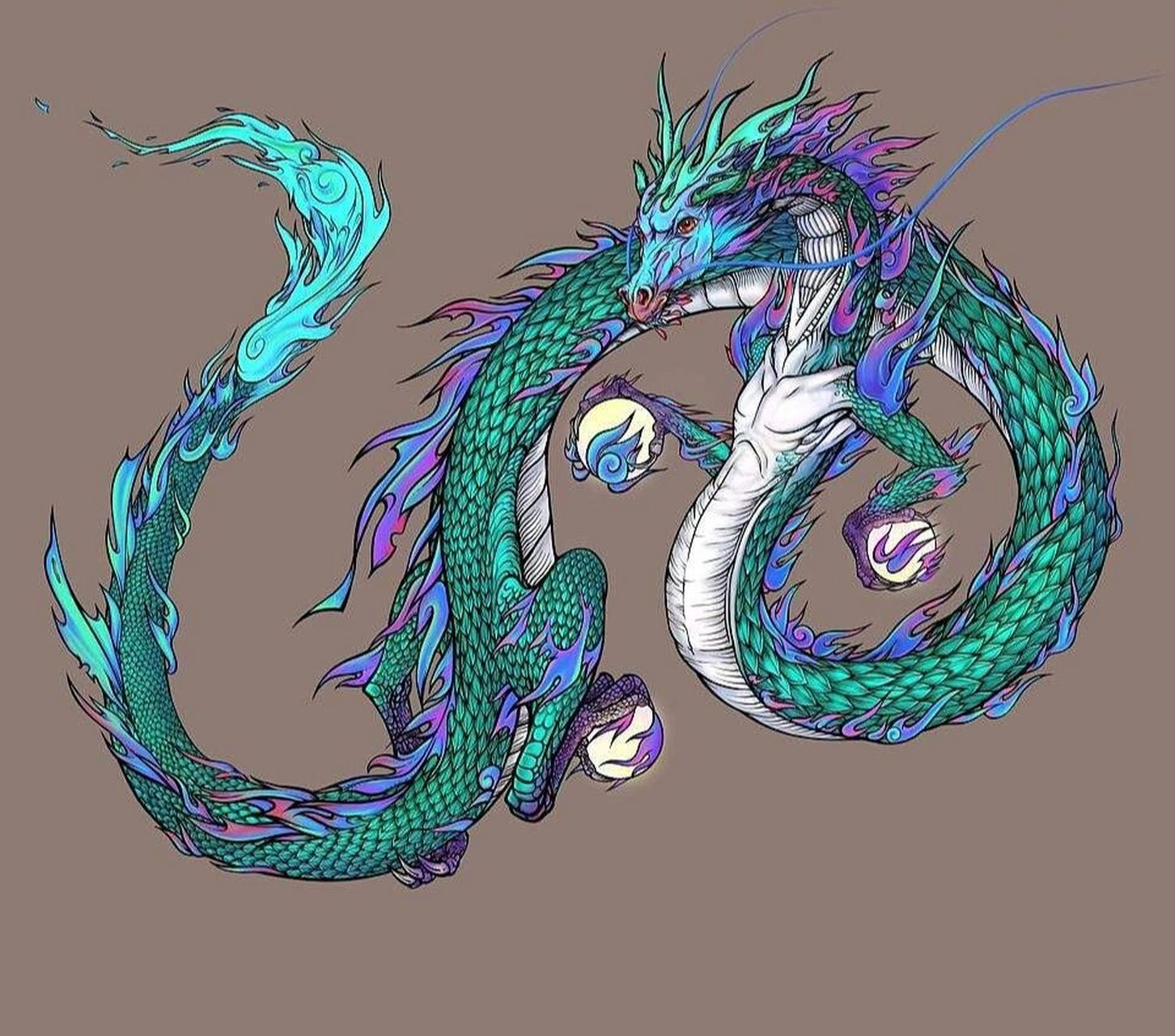 分享一些龙的插画94 96寓意:龙在中国传统文化中是权势,高贵,尊荣