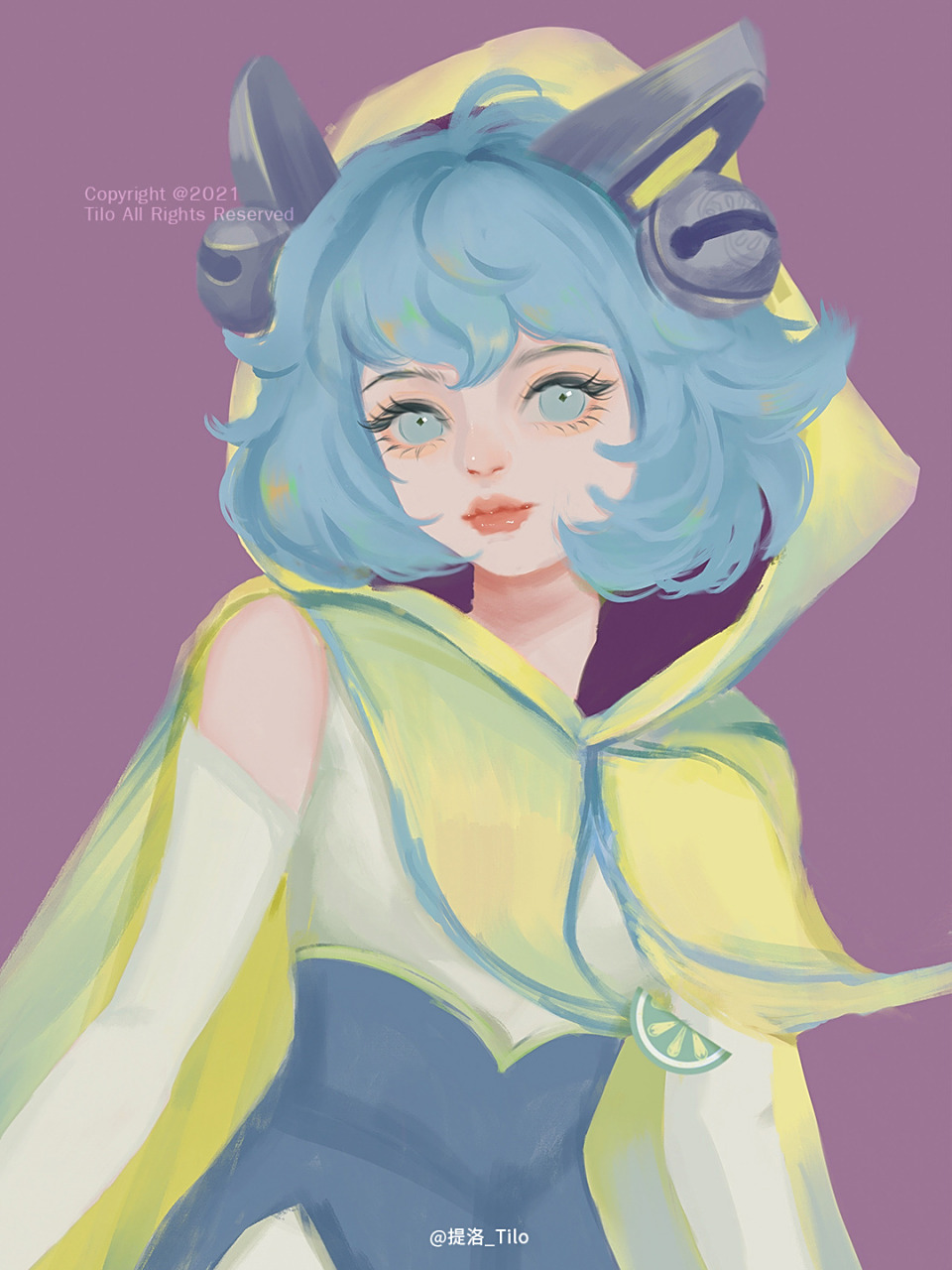 【王者荣耀系列插画】青柠味的蔡文姬 蔡文姬长大了 - 电绘工具:ipad
