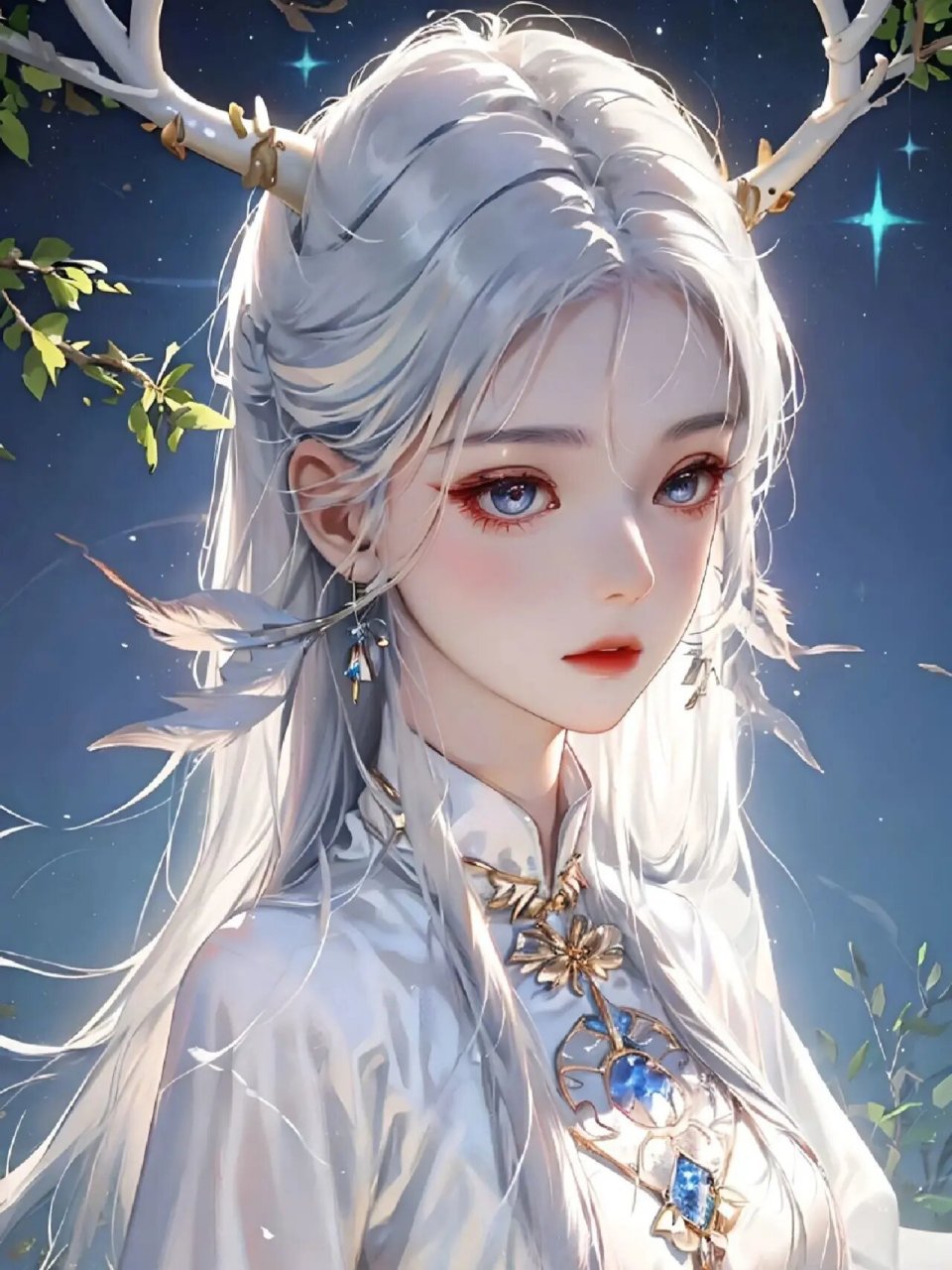 敦煌九色鹿拟人|壁纸|头像 灵感来自敦煌壁画,鹿王本生.