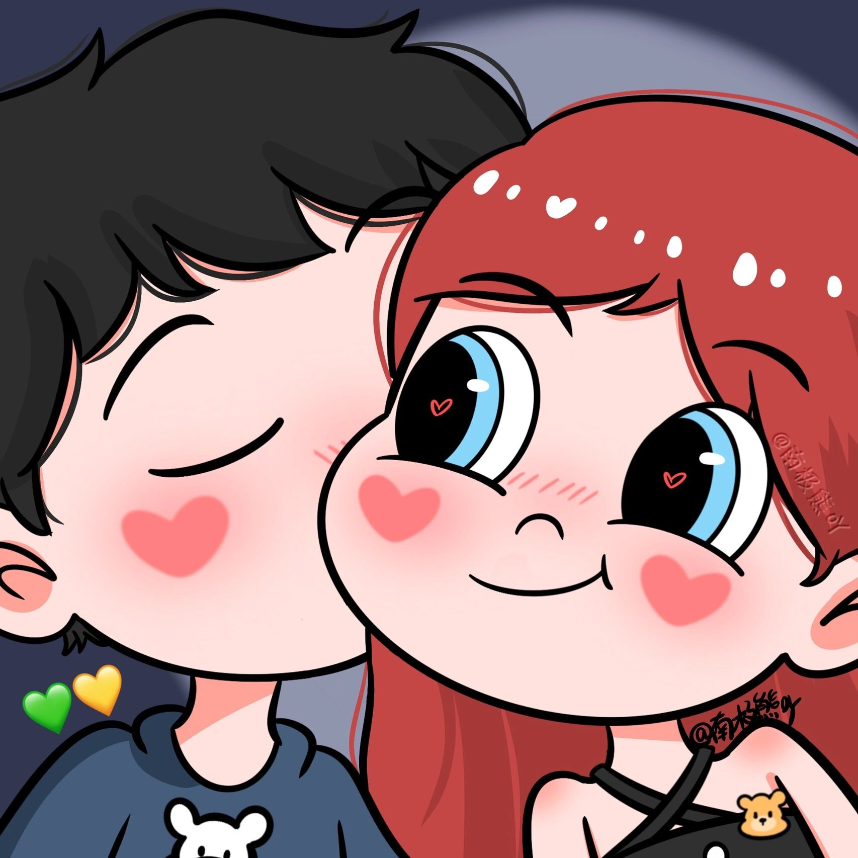 原创|可爱情侣头像-星蝶公主|要啵啵呀93 02·78·93 94