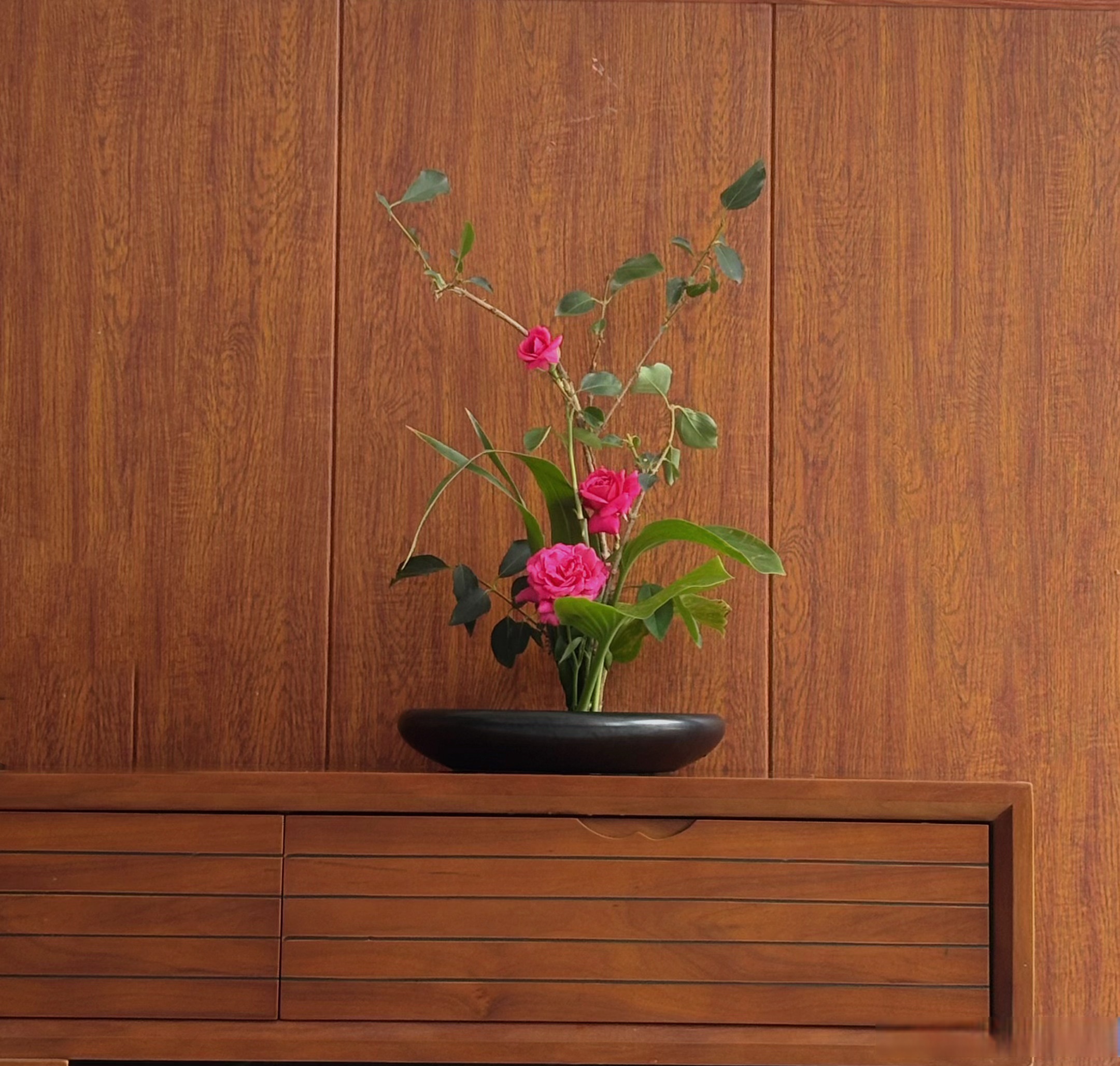 中国传统插花,盘花