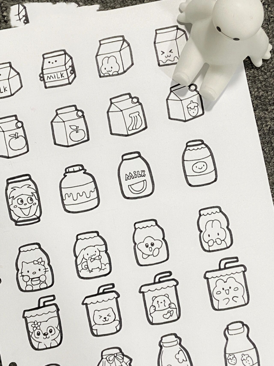 91可爱简单的牛奶简笔画【手帐素材】 91小伙伴想要牛奶的素材,就