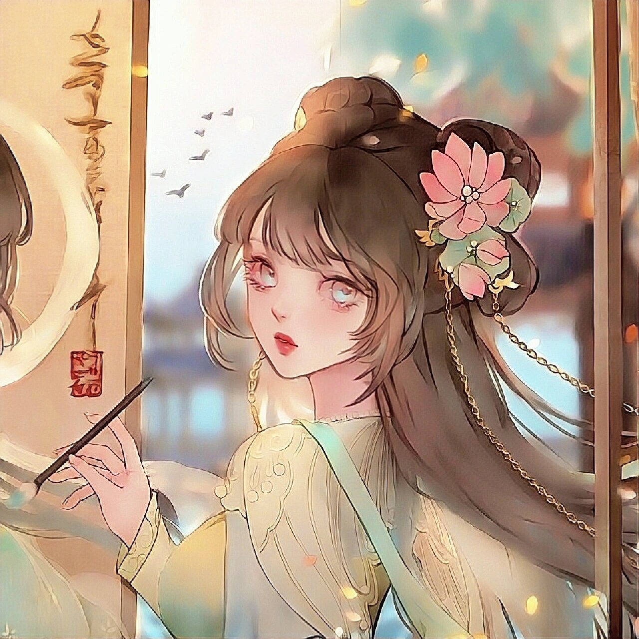 古风姐妹头像闺蜜单人女生头像高清温柔