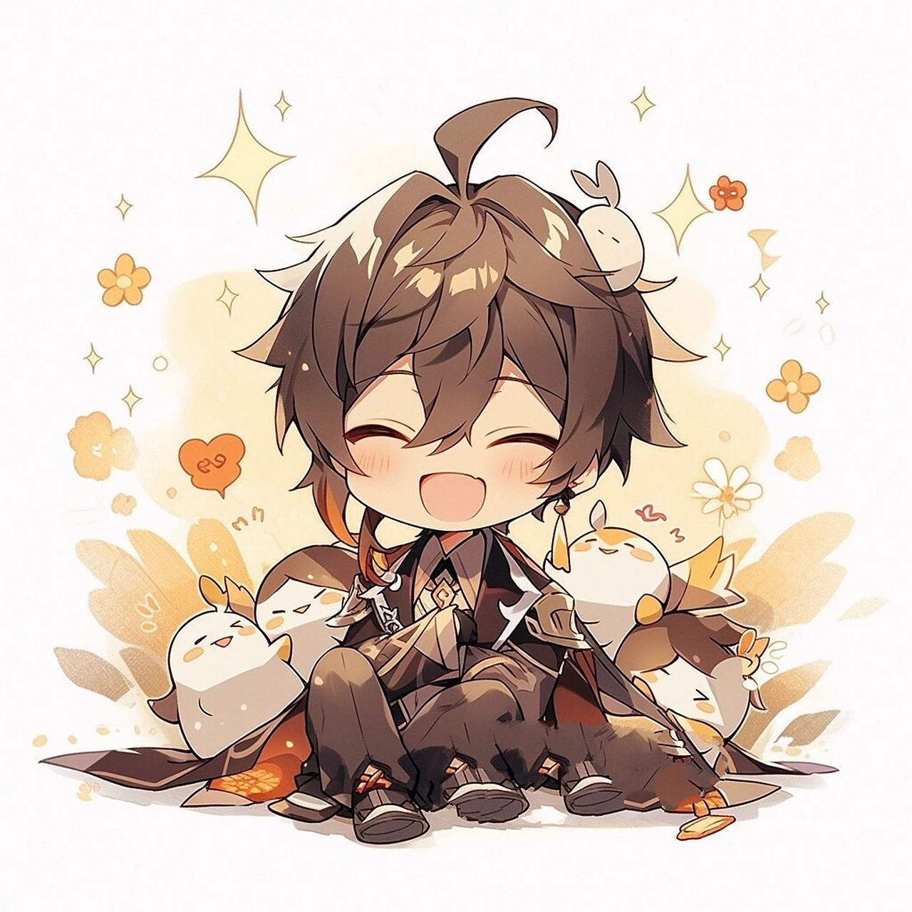 原神头像|钟离 当钟老爷子开始卖萌 这谁顶得住啊