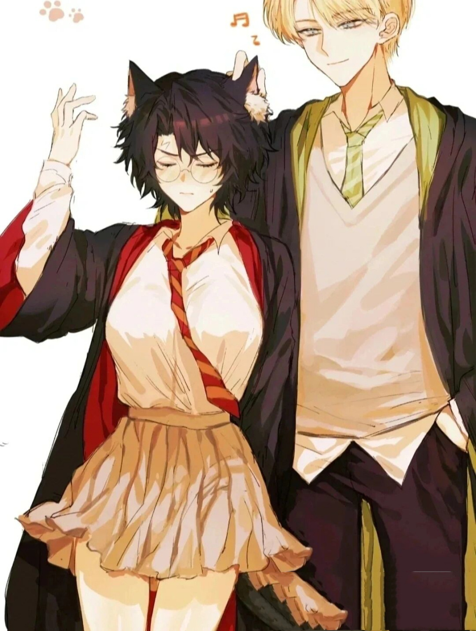 在网上找了一些德哈cp图 如有撞图,抱歉!