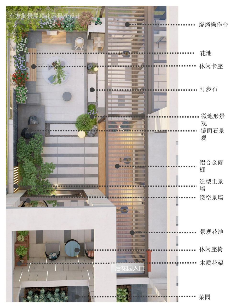 开年第一单-深圳100平屋顶花园设计 设计面积:100平方 设计风格:新