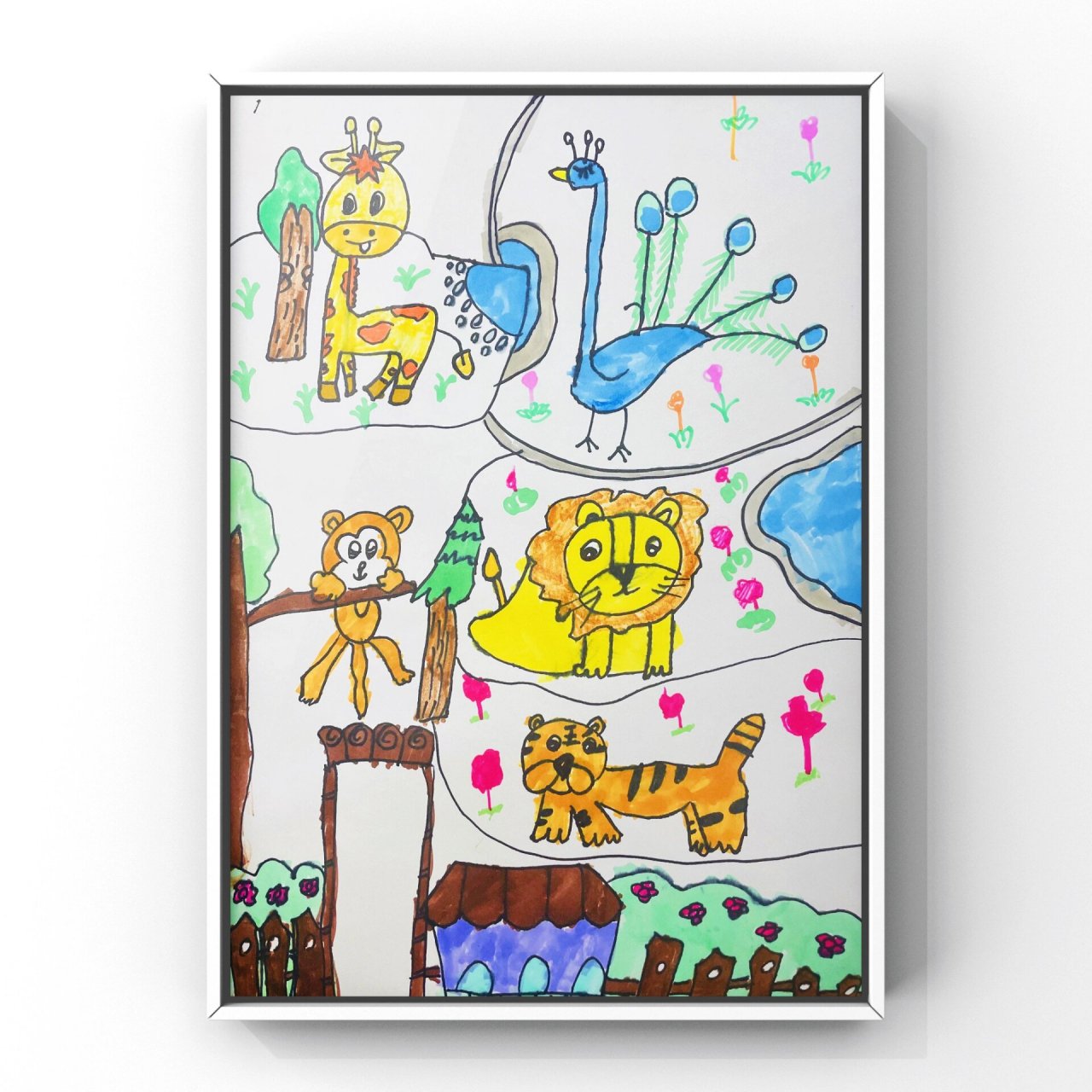 绘画考级《动物园》 动物园绘画,速写三级.