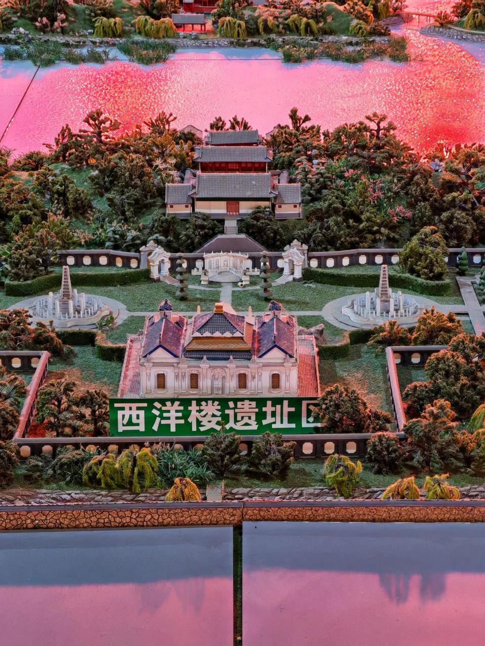 沙盘全景模型展 北京圆明园 圆明园 "沙盘全景模型展":在长春园北