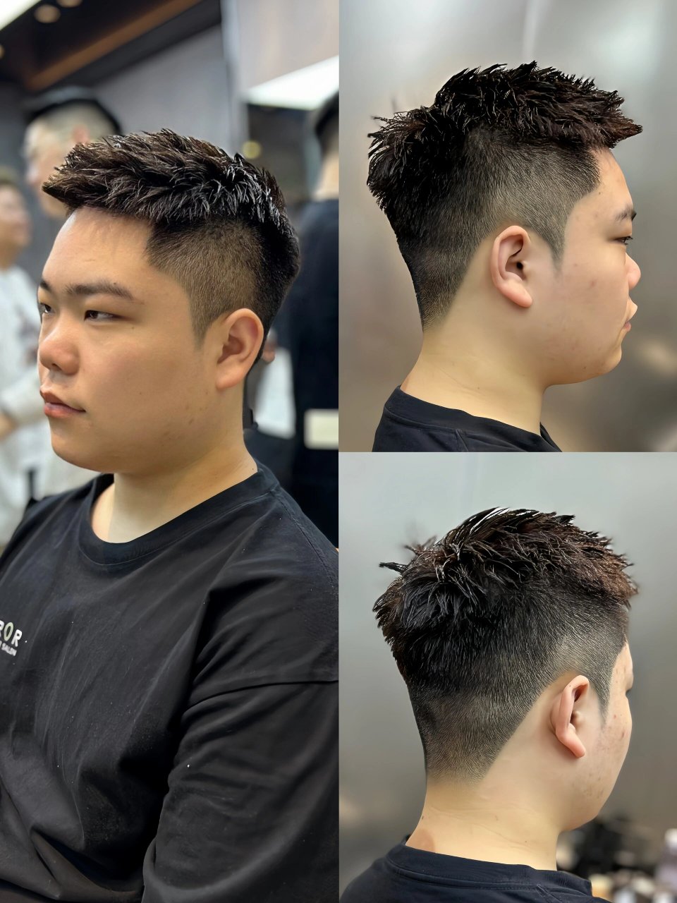 圆脸男士适合的短发推荐 长改短 :脸型【偏圆】发质:粗 ,硬,翘 设计