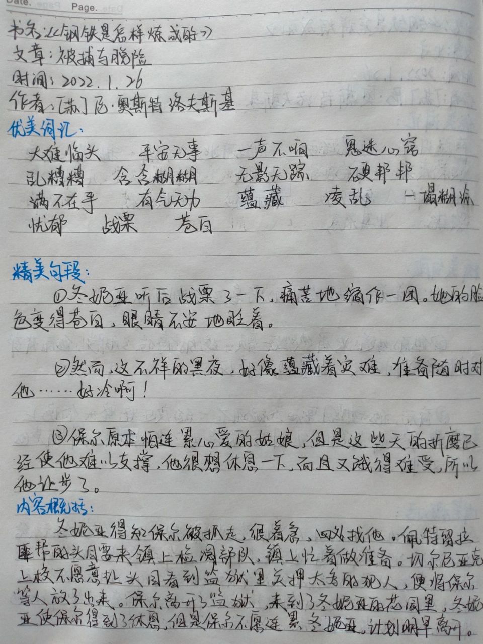 《钢铁是怎样炼成的》读书笔记 第五 六章 没有横空出世的运气,只有不