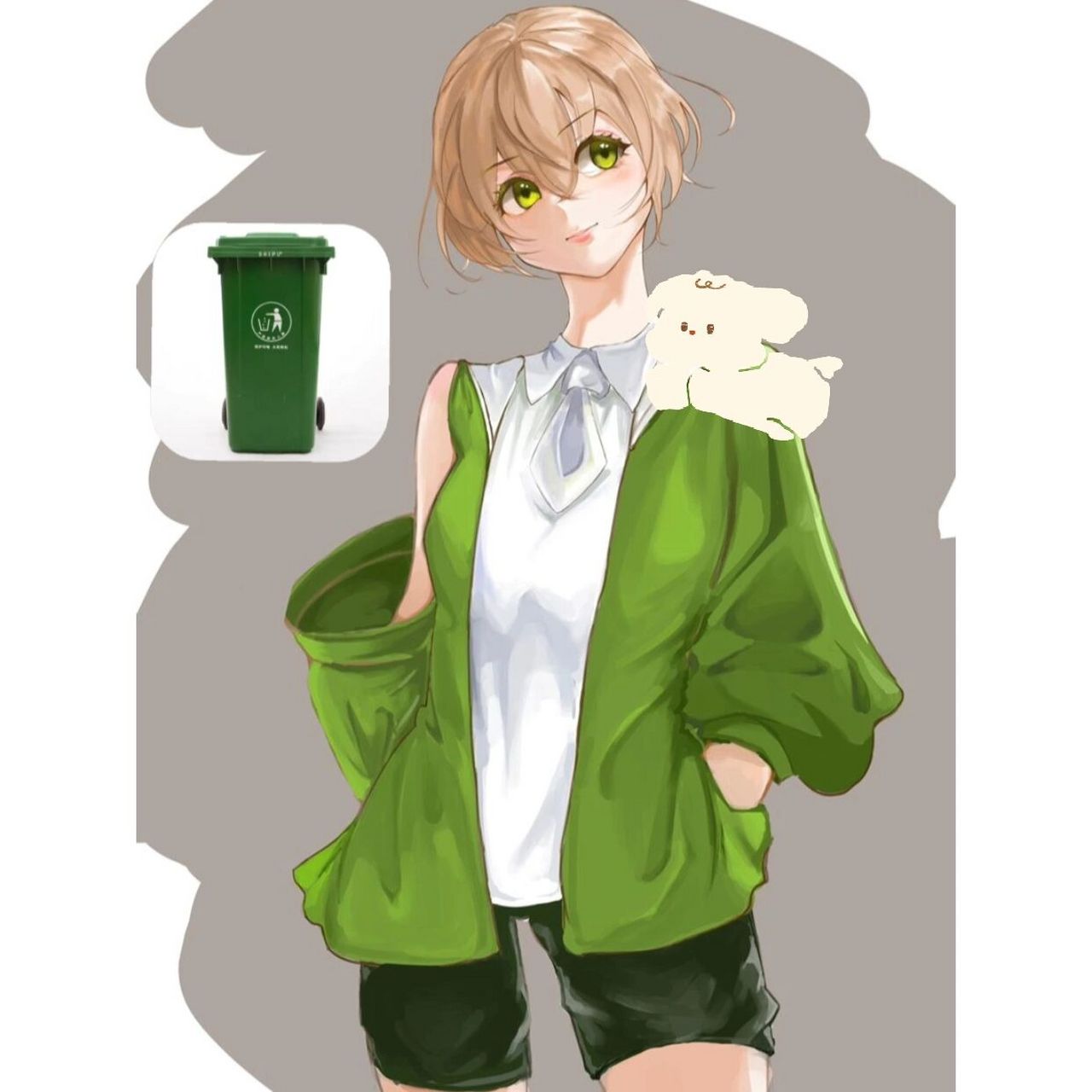 昨天画的垃圾桶拟人