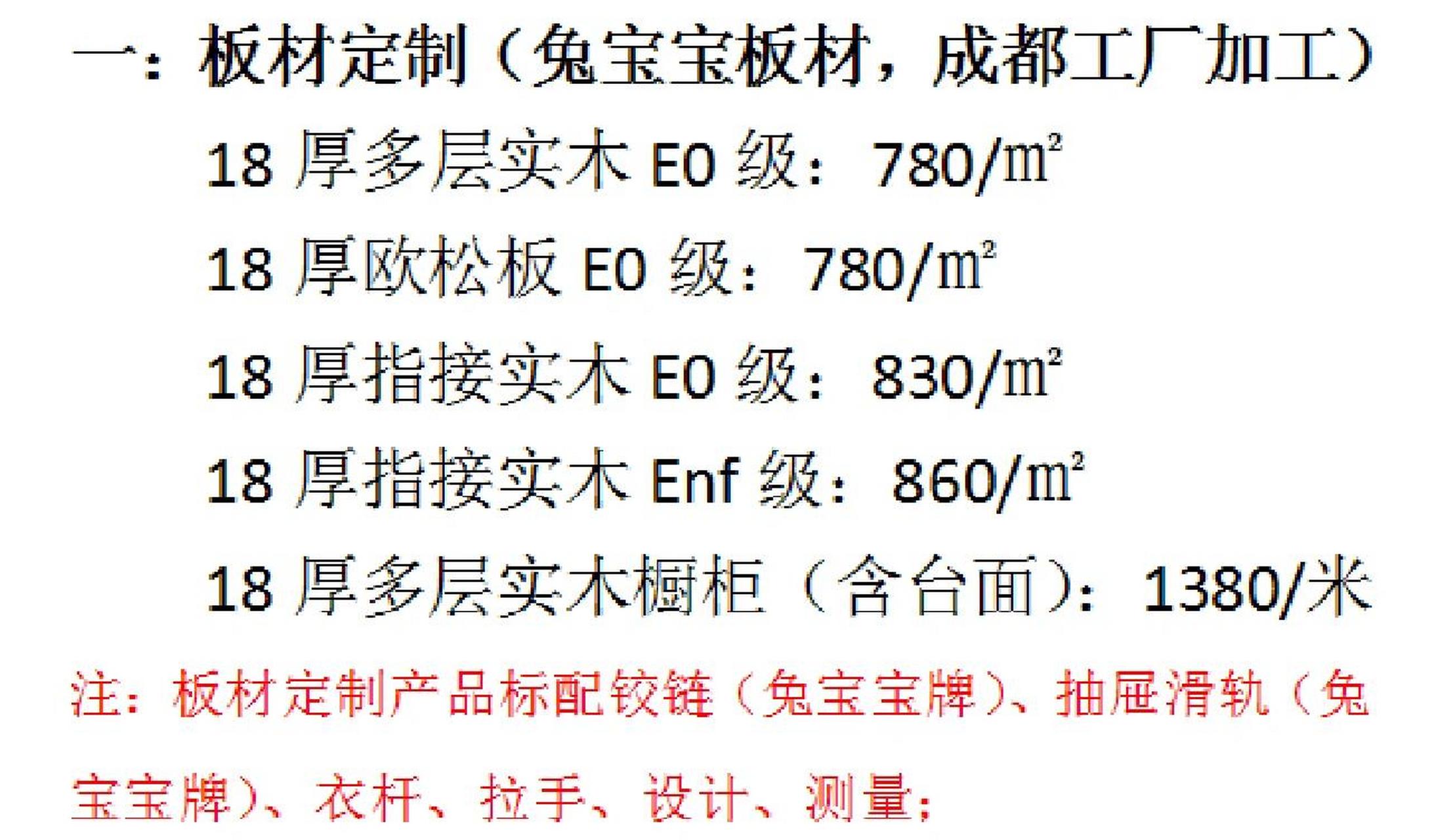 pvc板材材料价格表图片