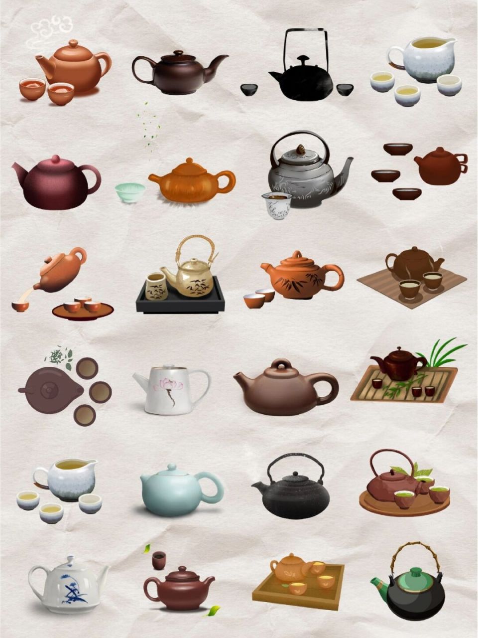 97素材库|传统茶文化茶具免抠png素材95 92本期分享传统茶文化