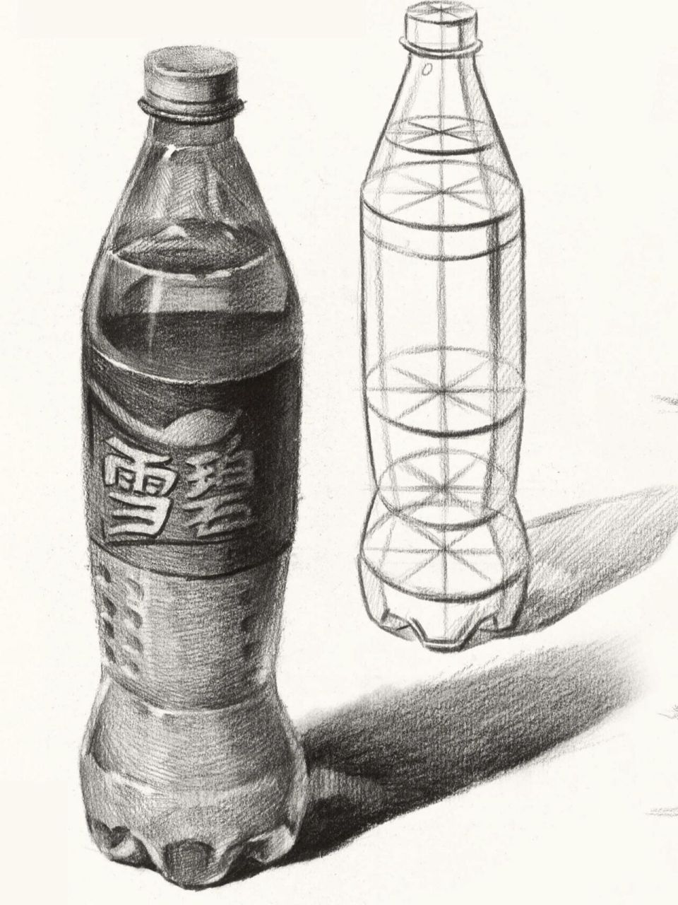 素描塑料瓶的画法 素描塑料瓶的画法