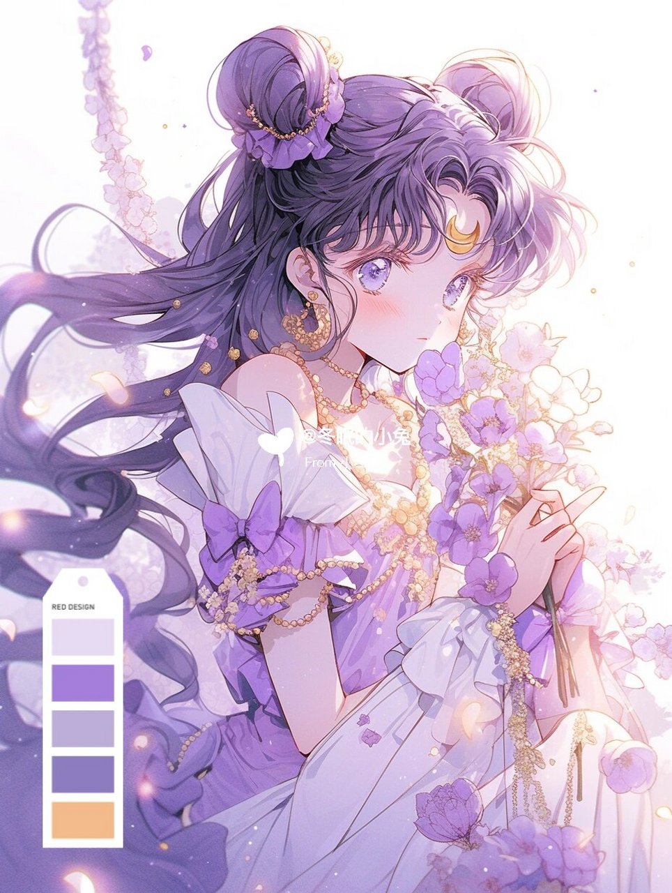 美少女战士壁纸|紫色迷梦露娜专辑 有人还记得小黑猫露娜变成人的样子