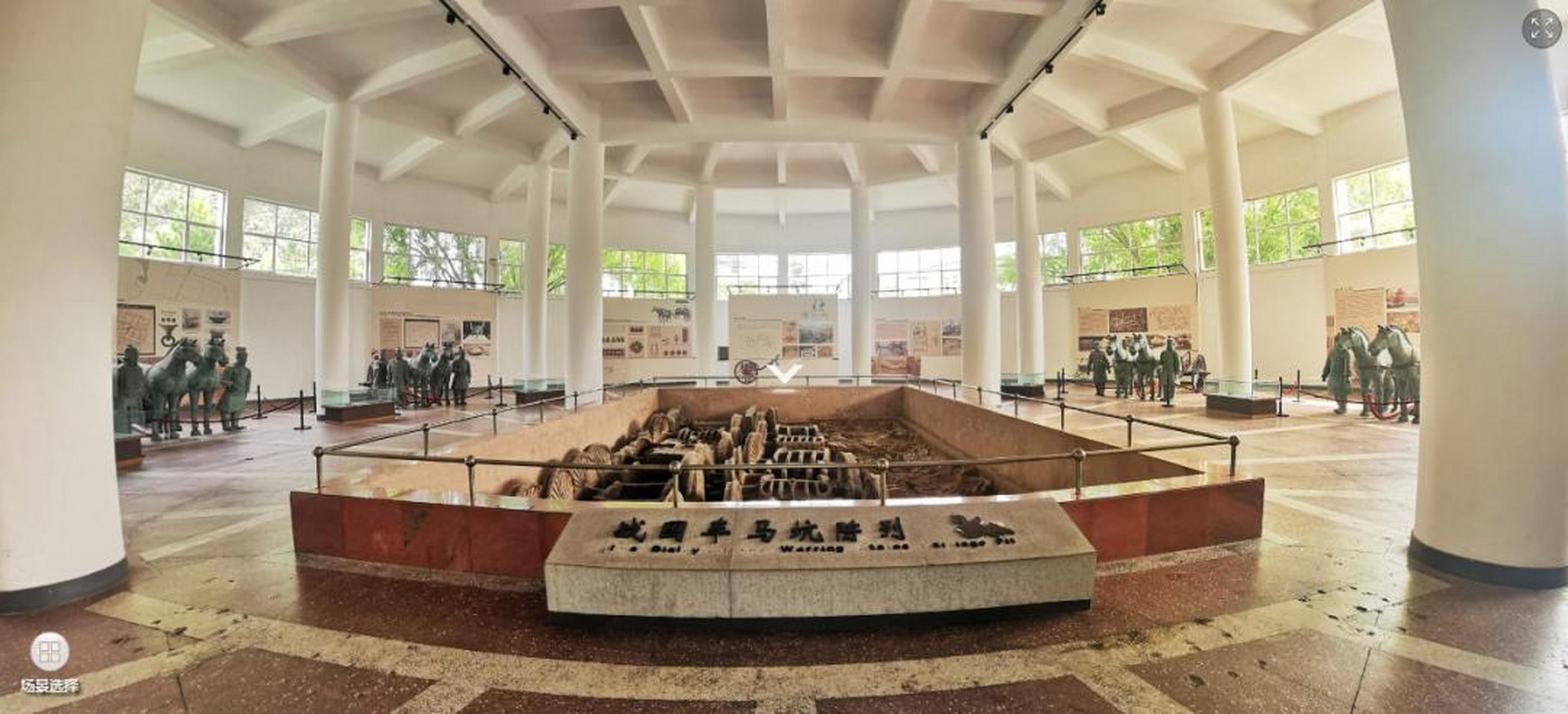 长治身边事因新馆布展,长治市博物馆现《战国车马坑陈列》展厅内车马