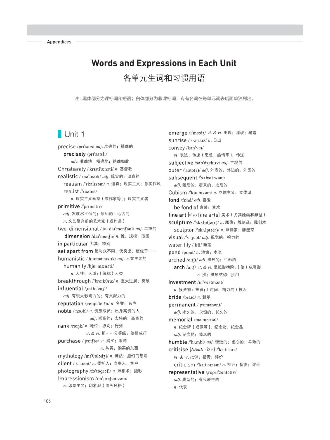 人教版新版高中英语 选择性必修第三册 单词部分