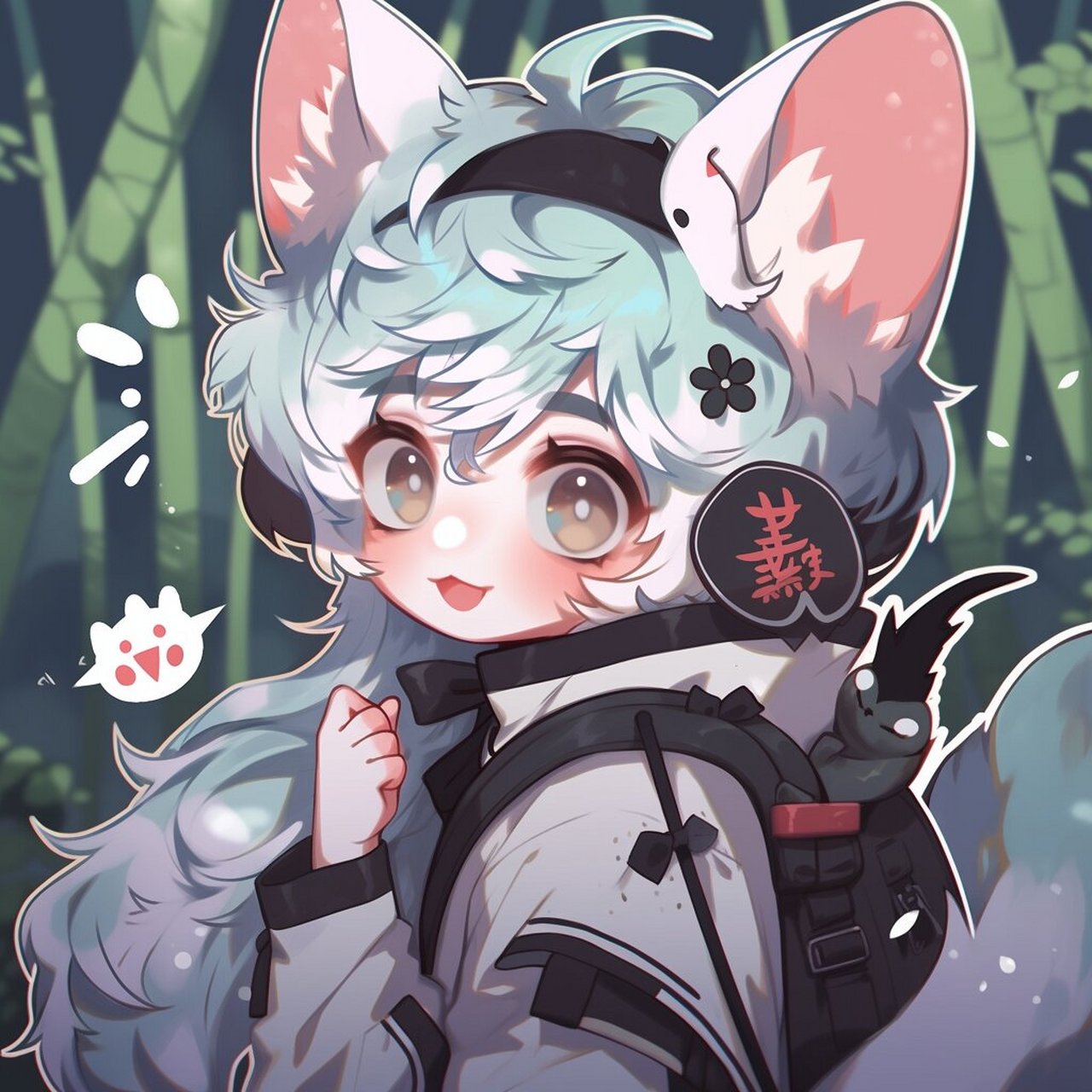 一小时绝美动漫女头之 狐狸福瑞 丛中跃动的闪光,浮身化影,嘴角轻抿 "