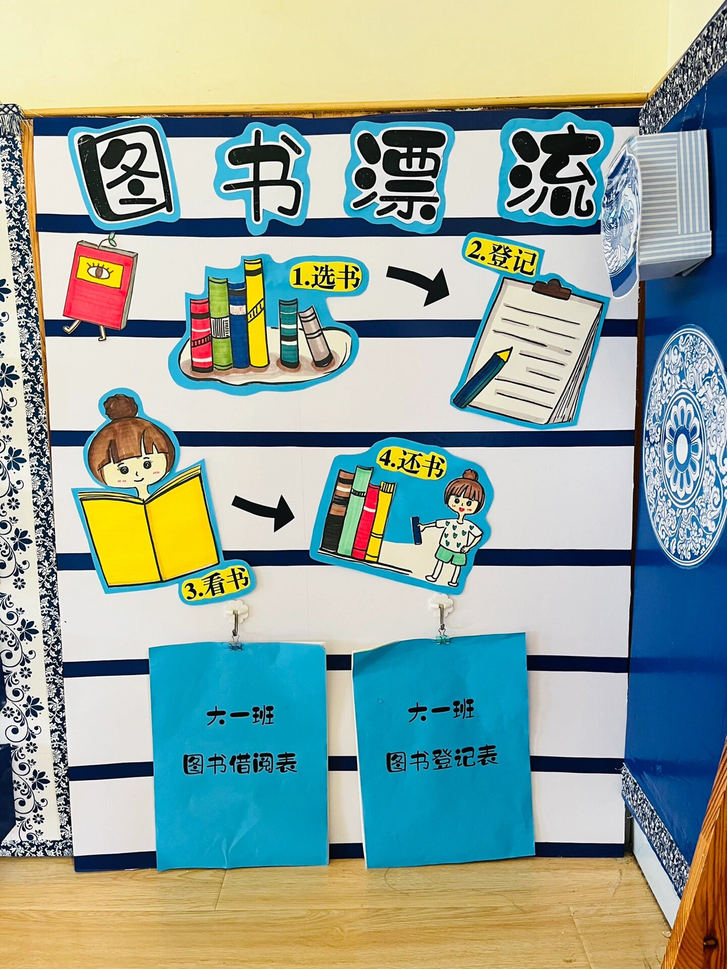 图书漂流环创版面