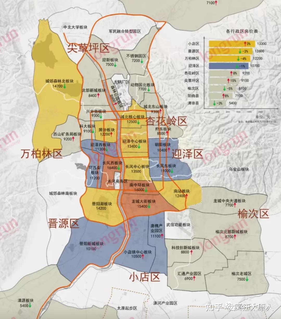 太原区域划分界线图片