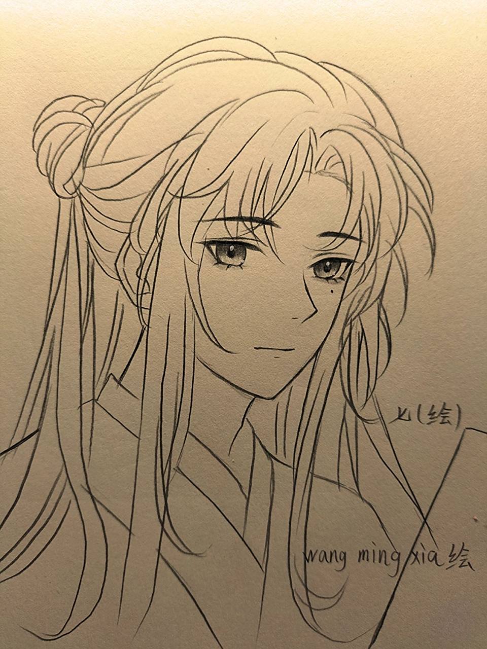 古风男生绘画过程图 古风男生绘画过程图