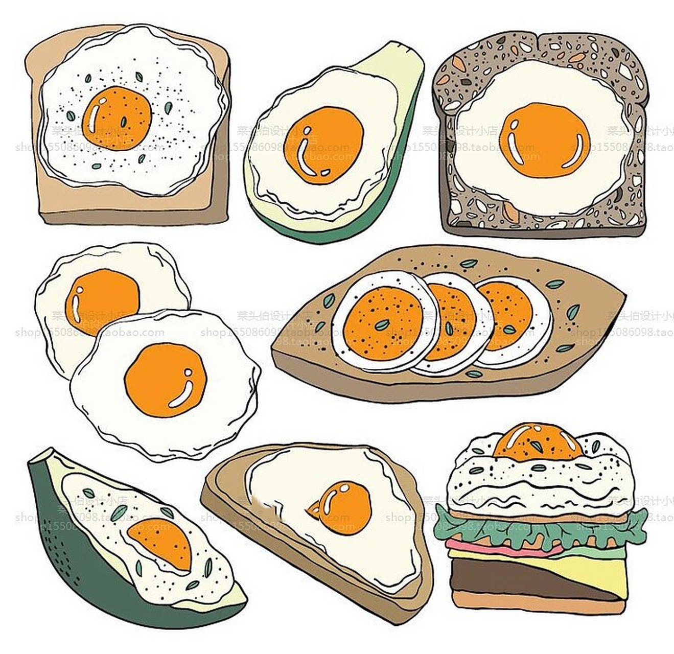 煎蛋|插画欣赏 仅供欣赏