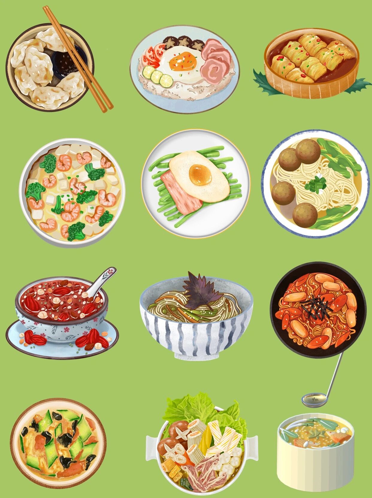 3d美食丨食物元素贴纸丨海报素材png