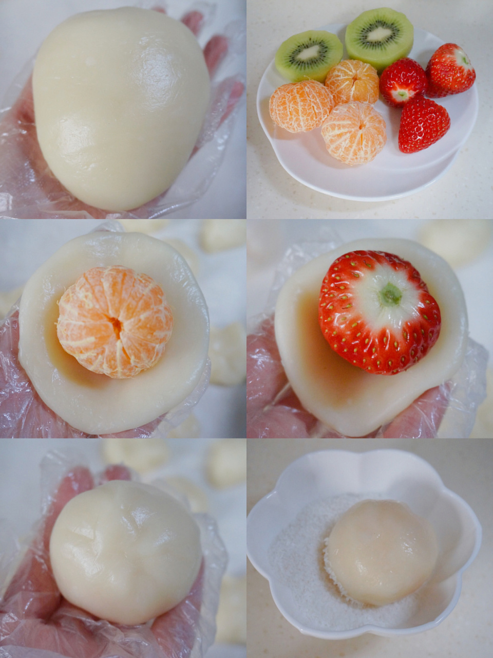 免烤箱7515软糯香甜的水果大福糯米糍7515一次成功好好吃