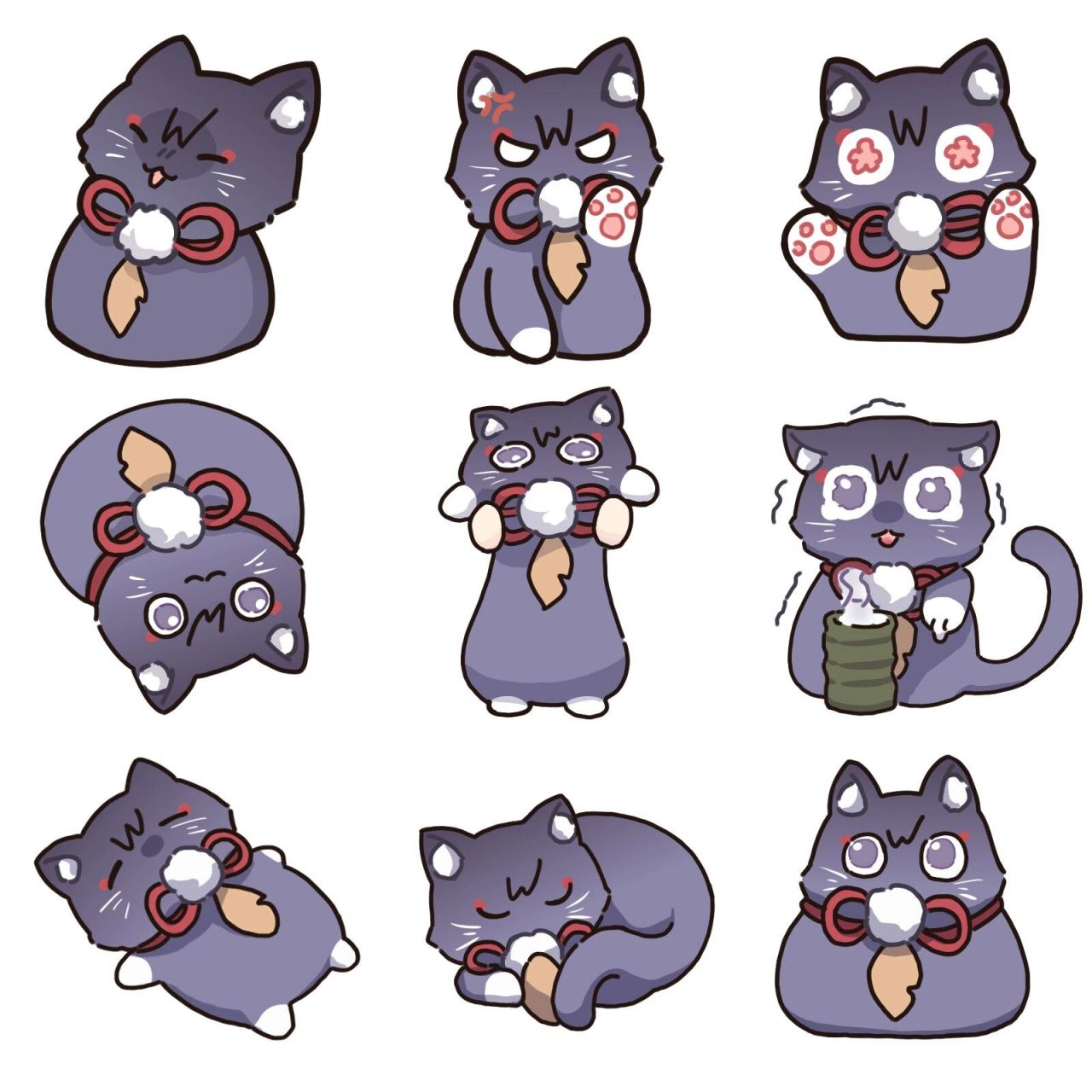 散猫猫～ 要用表情包的话自取