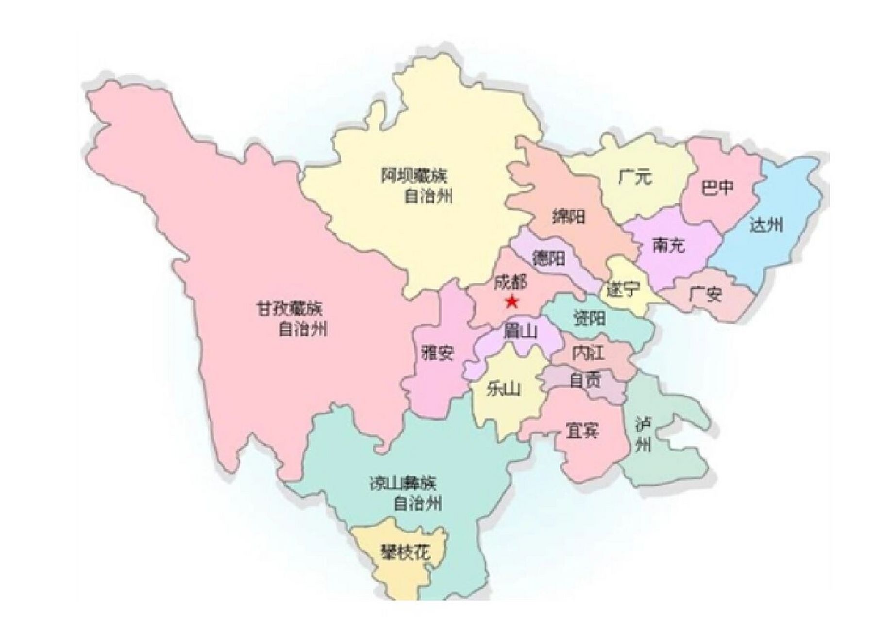 四川地图位置图片