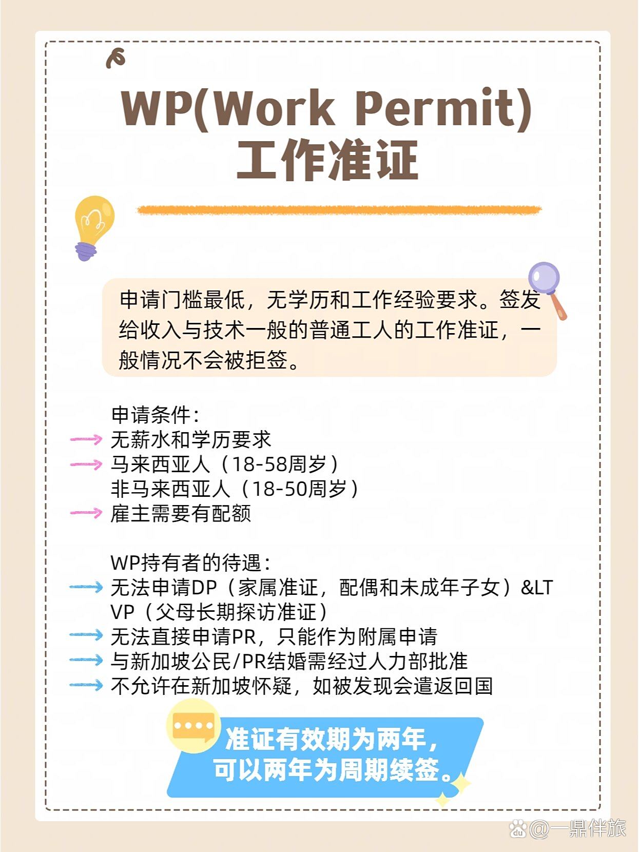 新加坡工作签证汇总