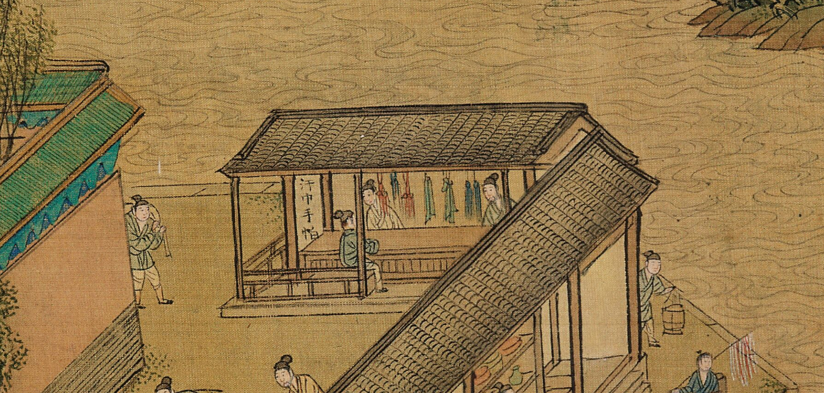 【发现了奇奇怪怪的联动】 - 看仇英版《清明上河图》时,发现了家"