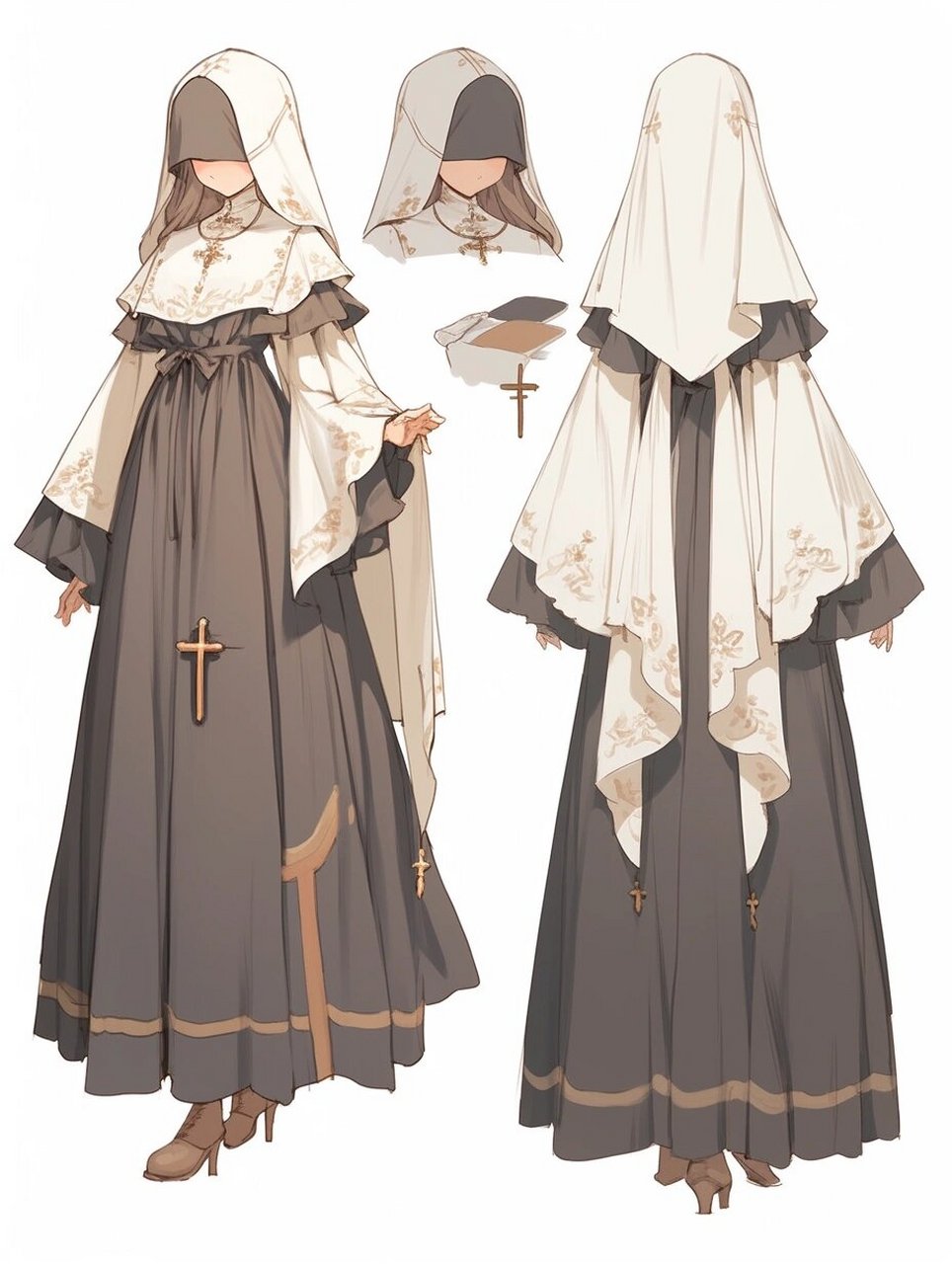 一些修女与教皇的服设参考 最近吹起的修女禁欲风