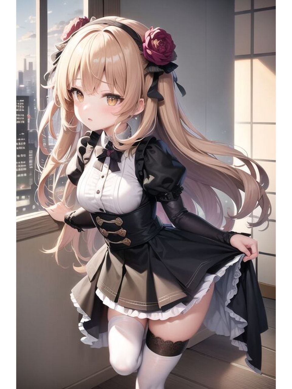 ai绘画|短裙美少女|不同角度美少女姿势