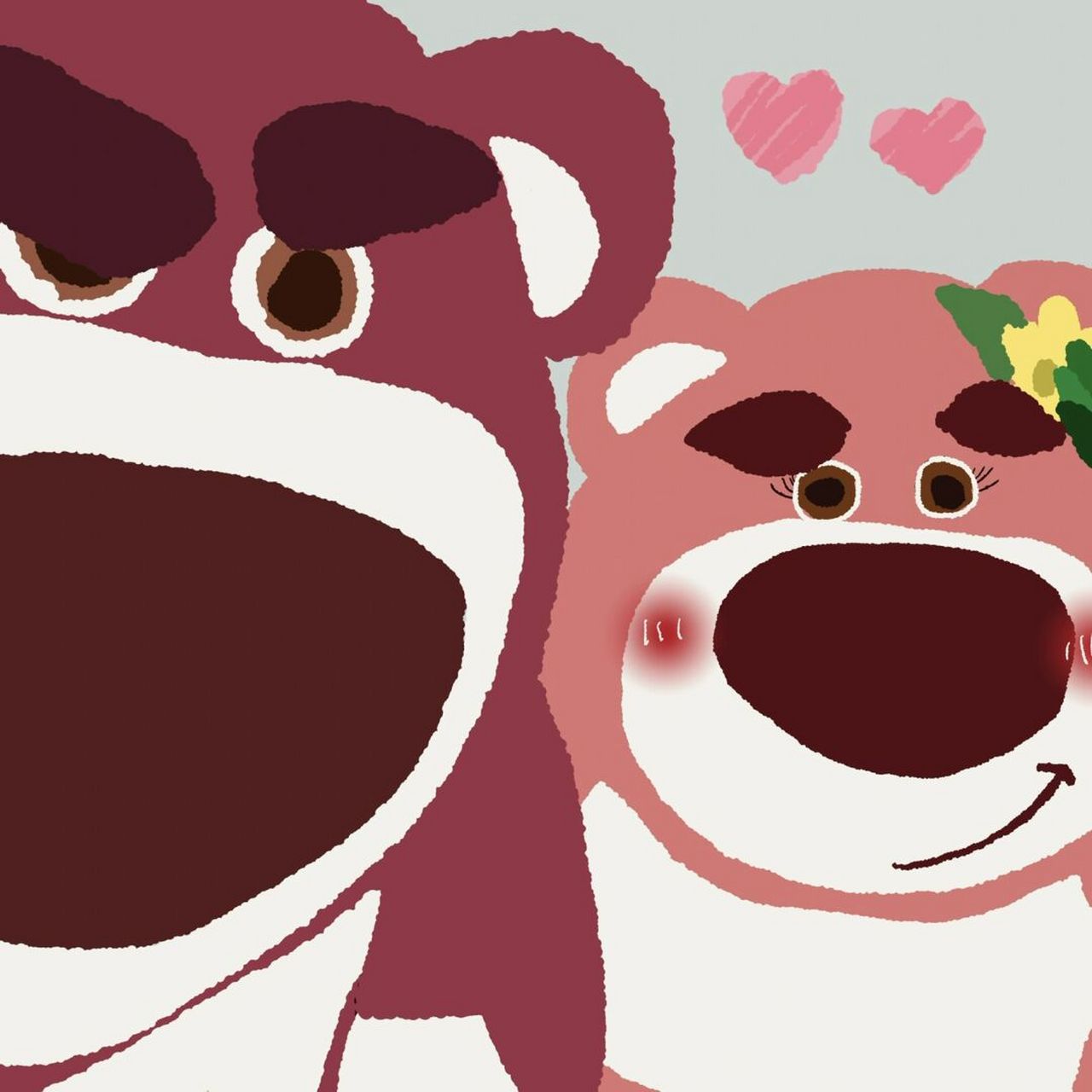 草莓熊情侣头像 插更一波草莓熊的情头,素材来源于[亲吻][打call]