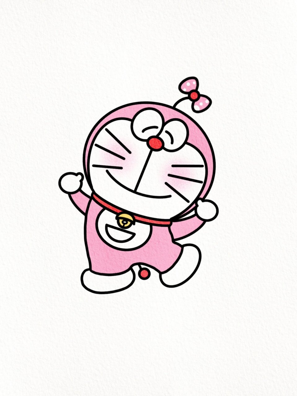 所以突发奇想给哆啦a梦换了其他颜