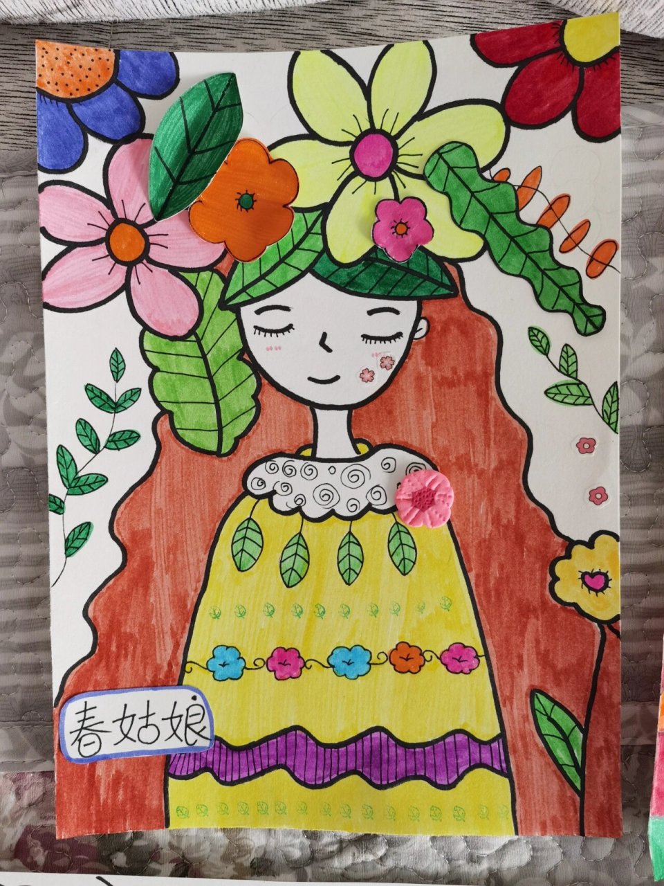 春天简笔画