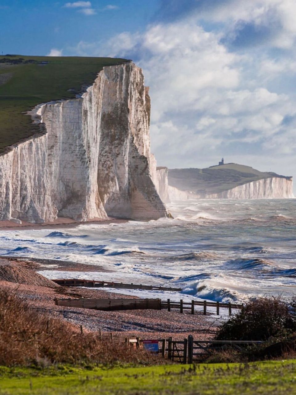 世界的尽头  七姐妹白崖seven sisters clifts 英国的白色悬崖 被列为