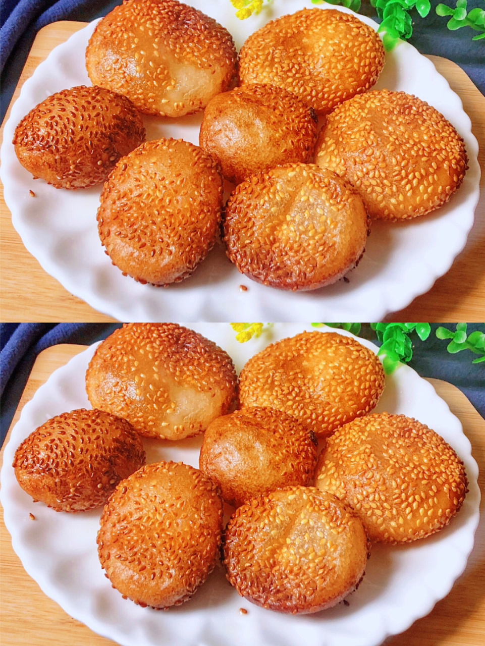 空心糯米芝麻球75煎堆75香脆软糯99过年必吃 煎堆又叫麻团,流行