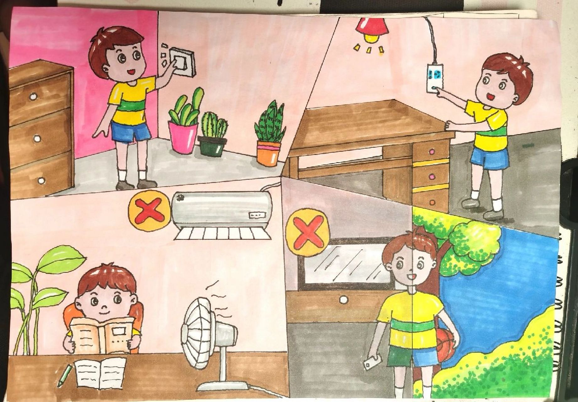 安全用电小漫画
