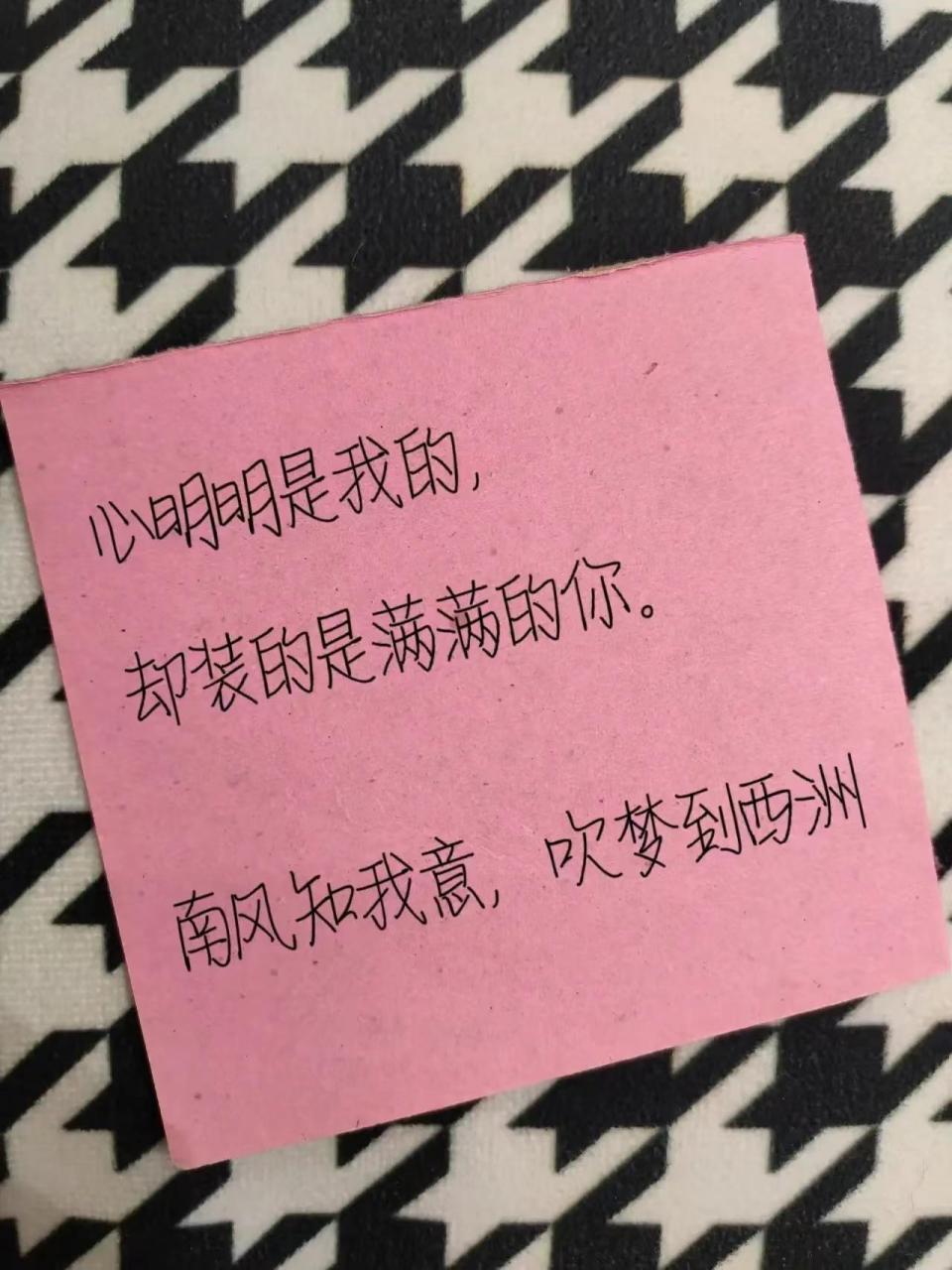 能给我留下一句你最喜欢的句子吗南风知我意,吹梦到西州.